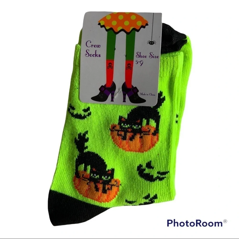 Halloween Socks Skeleton Silver Black Cat Socks Low Cut Unisex Bundle 2 …